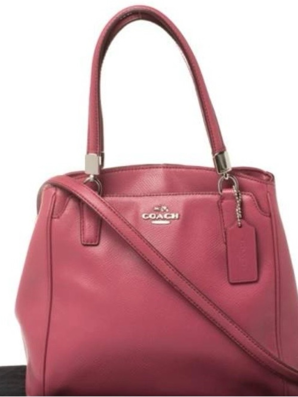 Coach Magenta leather Satchel New with Removable Strap - Picture 3 of 11